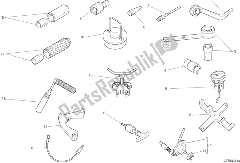 All parts for the 01a - Workshop Service Tools of the Ducati Multistrada 1260 ABS 2019